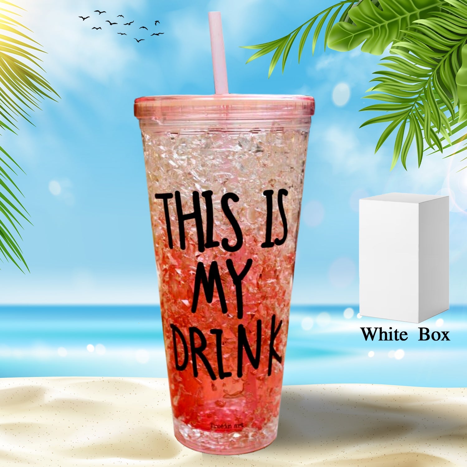 12694 Plastic Creative Cold Drink Cup, Reusable Tea Coffee Tumbler with Lid and Straw, Double Wall Plastic Drinking Sport Bottle, Travel Tumbler 12694 Plastic Creative Cold Drink Cup, Reusable Tea Coffee Tumbler with Lid and Straw, Double Wall Plastic Drinking Sport Bottle, Travel Tumbler